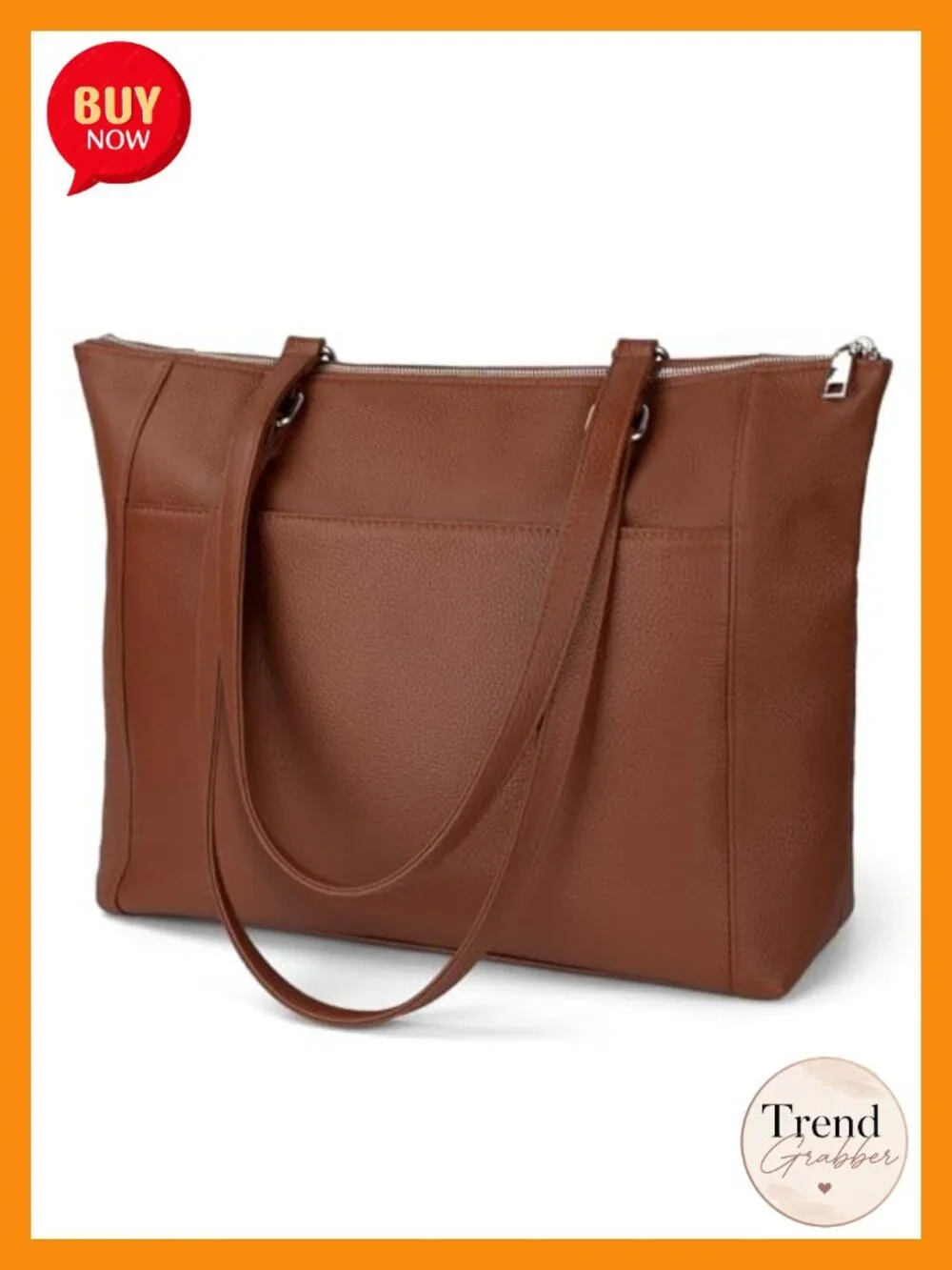 Genuine Leather Large Tote Bag for Women Work Laptop Satchel